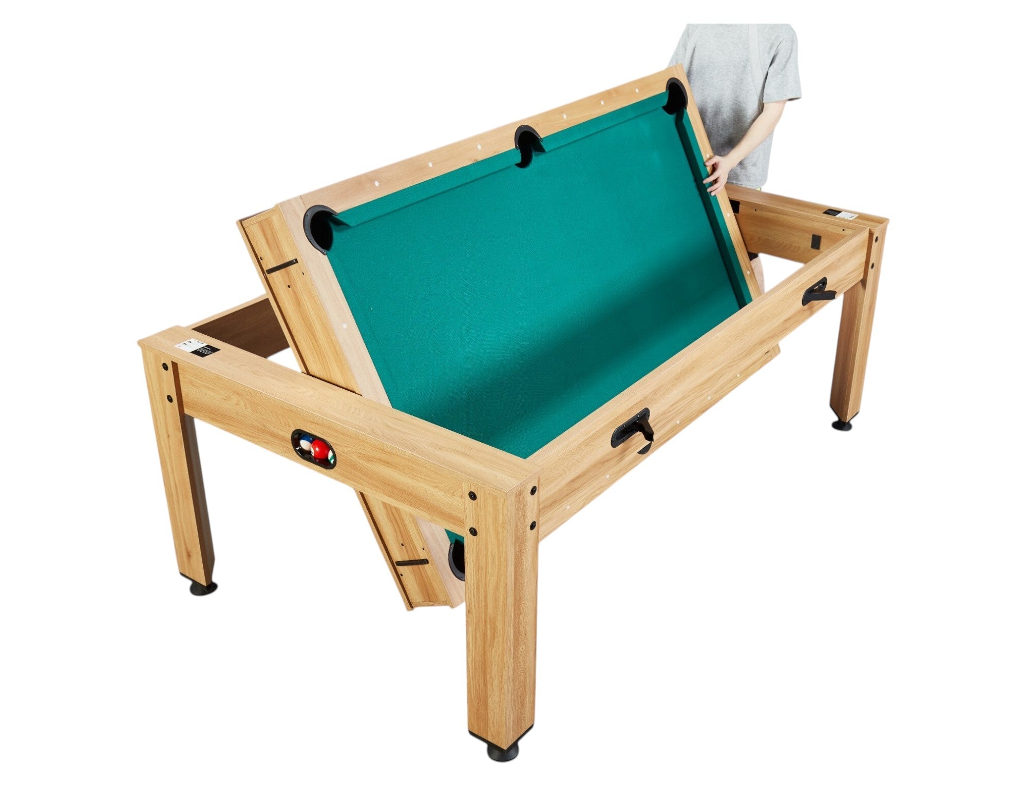 Table Multi Pro Rotative Adulte 7FT -  Bois Clair