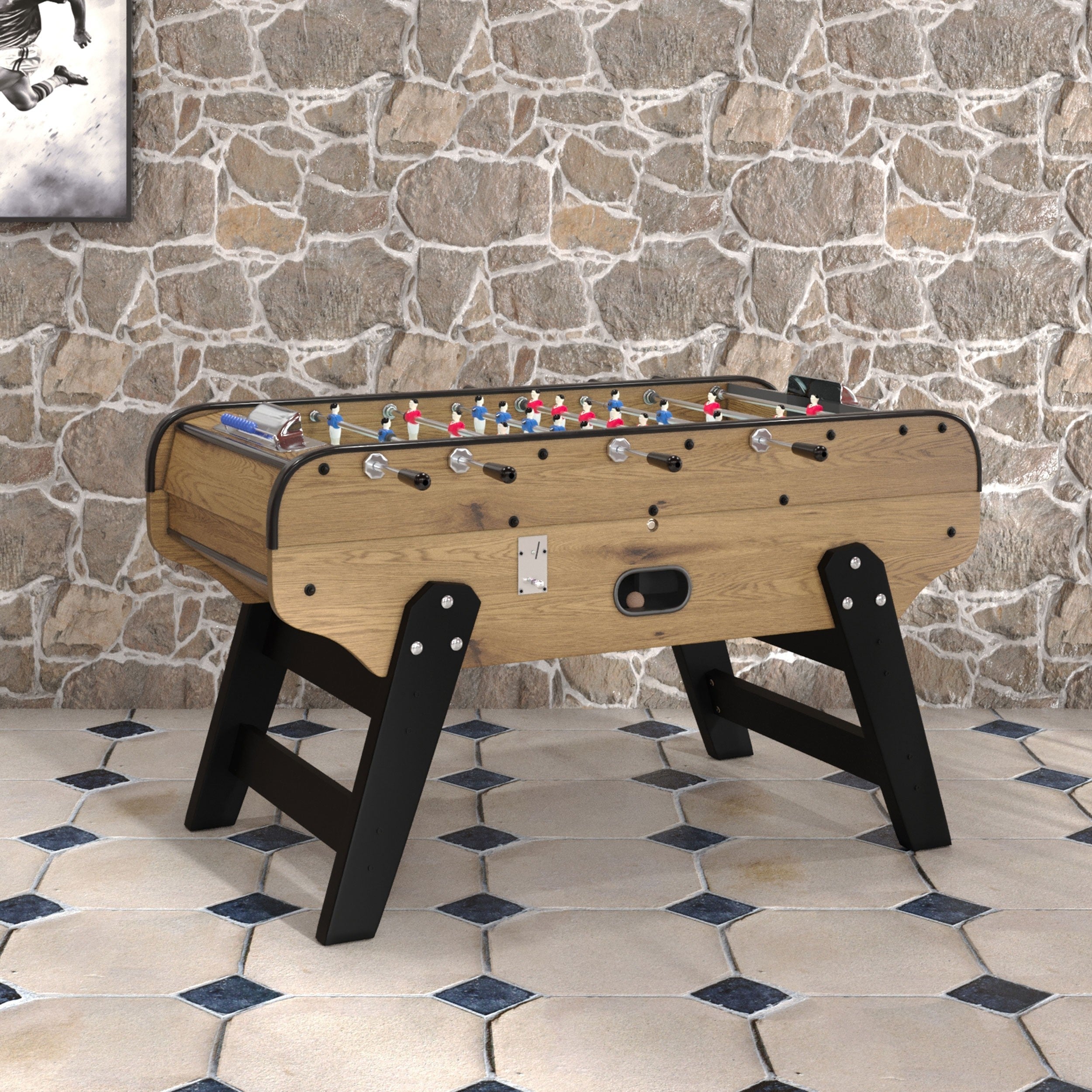 Baby foot Bistrot imitation vieux chêne