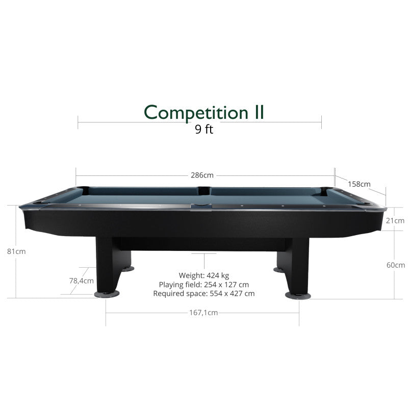 Billard Dynamic Compétition II 9 ft Noir