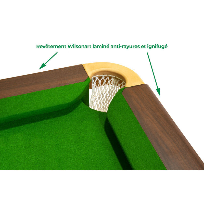 Billard Snooker Dynamic Prince II 10 ft Acajou