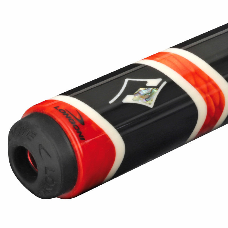 Queue de billard français Longoni ***** Custom Pro Black Pearl II VP2T + flèche Luna Nera FE71